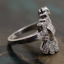 Circa 1920 Handmade Platinum Diamond Ring