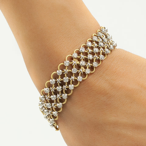 Diamond Chainmail Bracelet c1980