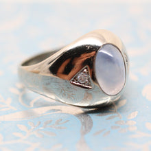Circa 1940s-50s Star Sapphire & Diamond Ring