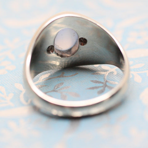 Circa 1940s-50s Star Sapphire & Diamond Ring