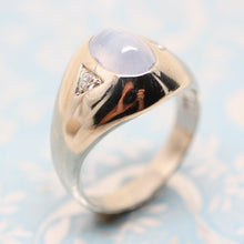 Circa 1940s-50s Star Sapphire & Diamond Ring
