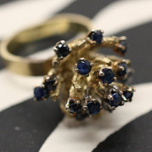 Circa 1970 10K & Vermeil Sapphire Ring