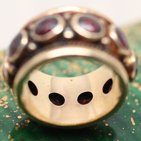 Circa 1930s-50s 14K Garnet Ring