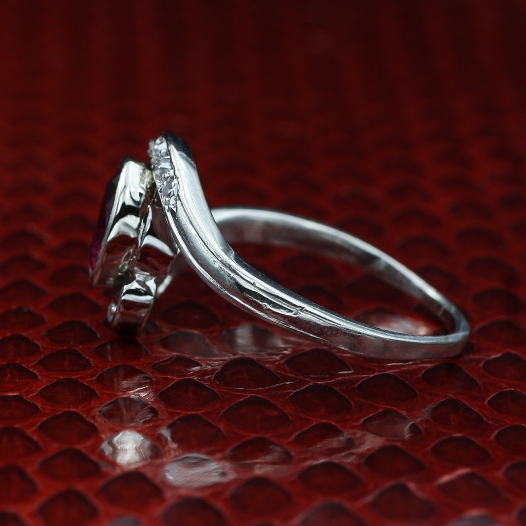 Ruby and Diamond Eye Ring c1910 – Pippin Vintage Jewelry