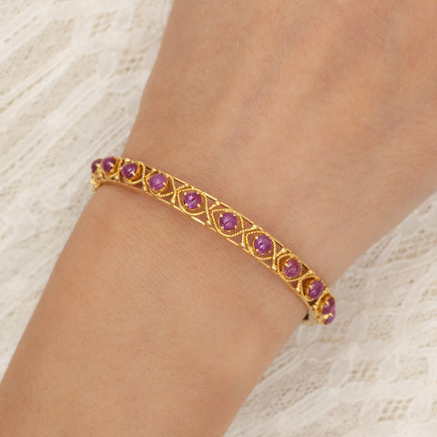 Ruby Cabochon Bangle