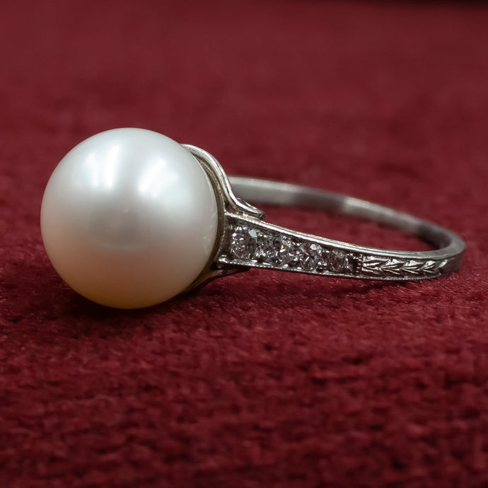 Gem-grade Pearl Ring c1920
