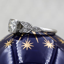 1930s Handmade Platinum Half Carat Diamond Ring
