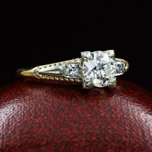Old European Cut Two-tone GIA Certified Diamond Ring c1930