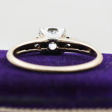 c1930 14k Two-tone .80ct Transitional Cut Diamond Ring