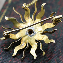 c1860 Old Mine Cut Diamond Sunburst Pin/Pendant