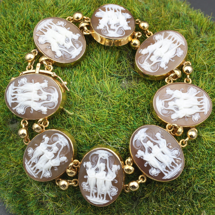 Three Graces Cameo Bracelet c1970