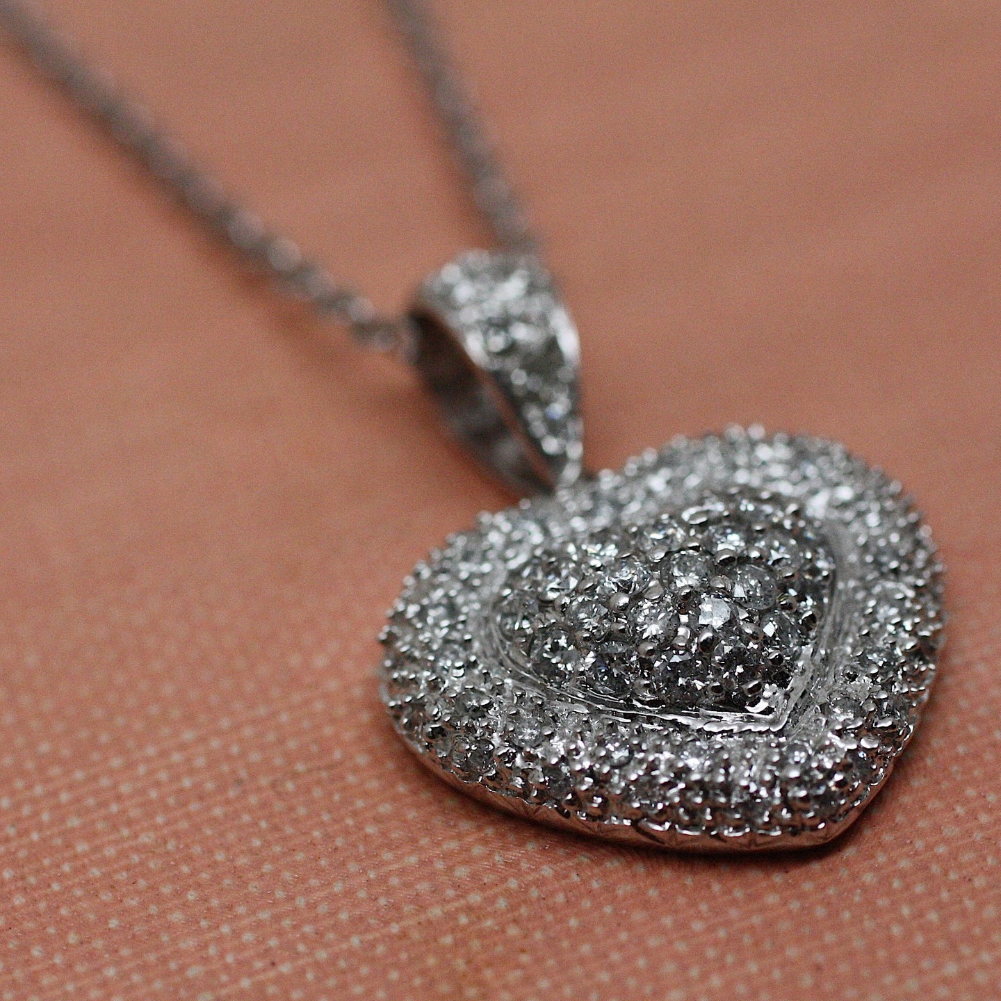 14K Diamond Heart Necklace