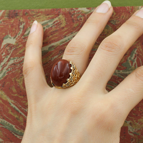 18k Carnelian Ring