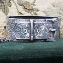 c1880 Silver Ivy Buckle Bracelet