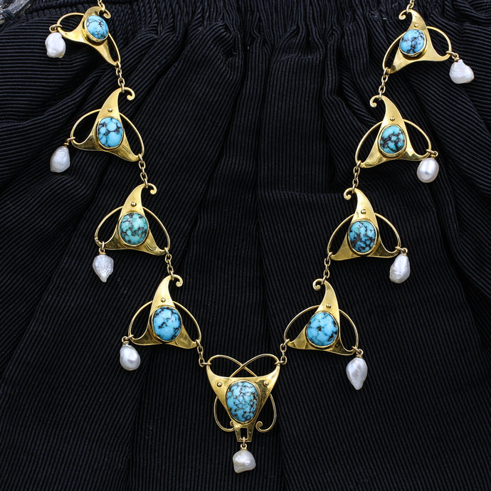 Murrle Bennet & Co. Turquoise Necklace c1905