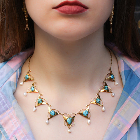 Murrle Bennet & Co. Turquoise Necklace c1905