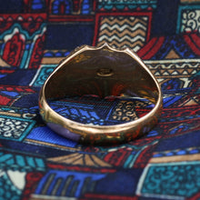 c1900 Rose Gold Signet Shield Ring
