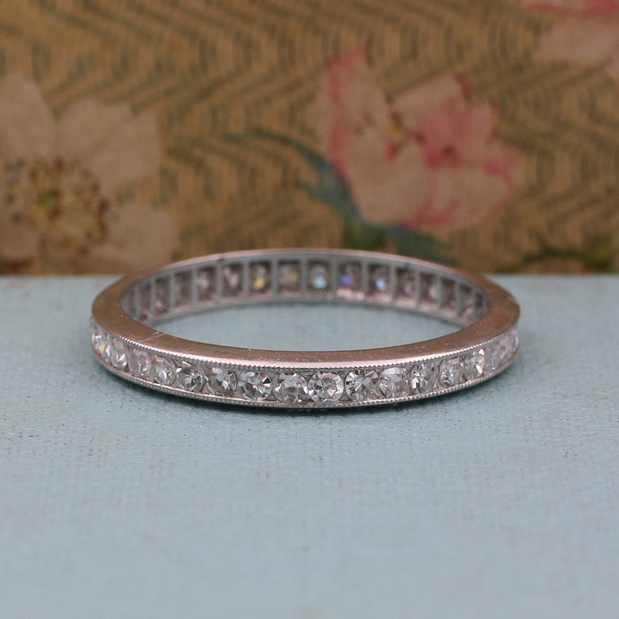 Platinum Diamond Eternity Band c1950