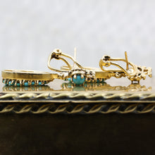 1930s 14k Persian Turquoise Drop Earrings