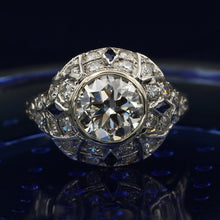 Circa 1920 1.57ct. Platinum & Genuine Sapphire Ring