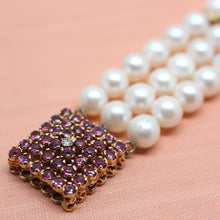 14K Akoya Pearl, Ruby & Diamond Bracelet