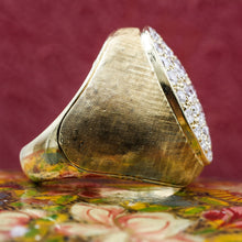 1970s 18k Diamond Pavé Cocktail Ring
