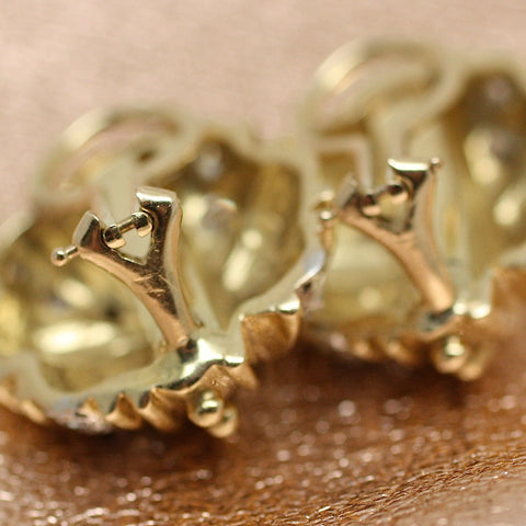 Circa 1980 14K Diamond Earrings