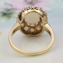Midcentury Australian Opal Halo Ring