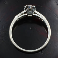 1940s Oval Cut Diamond Platinum Ring