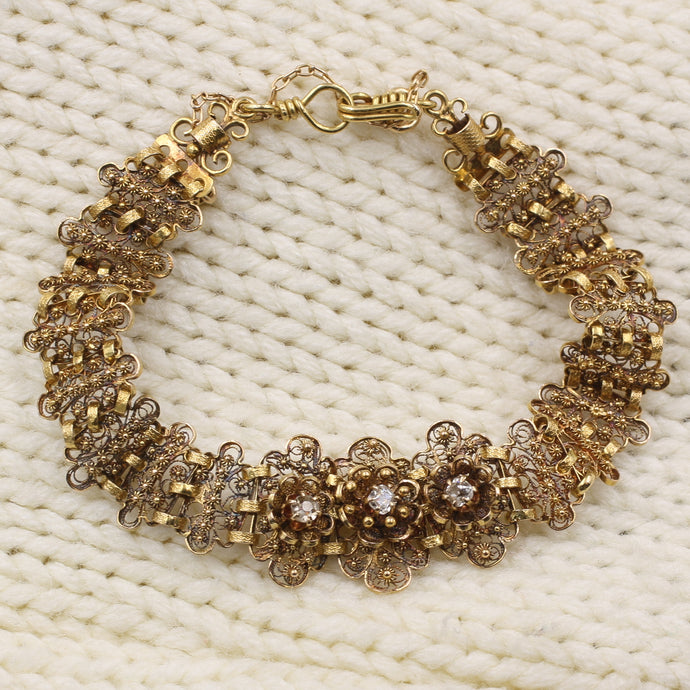 Gold Cannetille Bracelet c1840