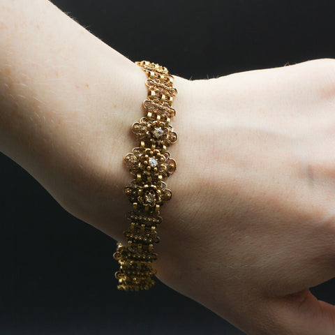 Gold Cannetille Bracelet c1840