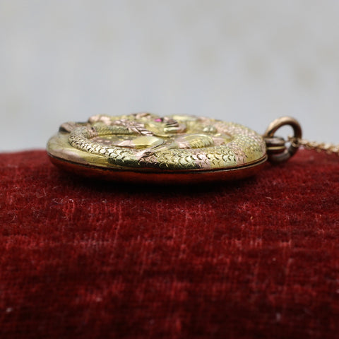 c1880 Rare Bearded Koi Locket