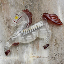 Late 1940s Lucite Leaping Horse Brooch