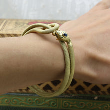 c1900-30 14k Continental Snake Bracelet