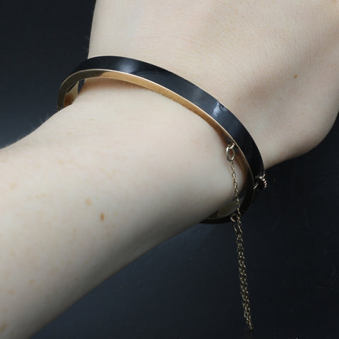 Black Enamel Bangle c1870