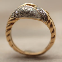 1930s-50s 18K & Platinum & Diamond Snake Ring