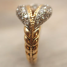 1930s-50s 18K & Platinum & Diamond Snake Ring