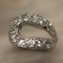 1920s-30s Deco 14K White Gold & Diamond Ring