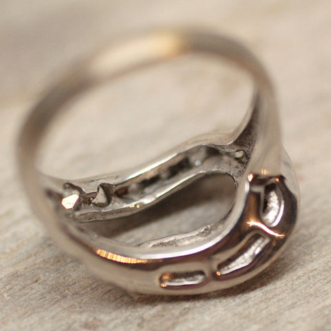 1920s-30s Deco 14K White Gold & Diamond Ring