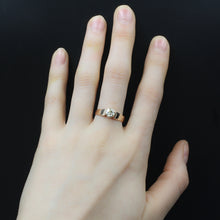 Light Green Diamond Solitaire in Rose Gold c1883