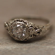 Circa 1940 18K Diamond Engagement Ring