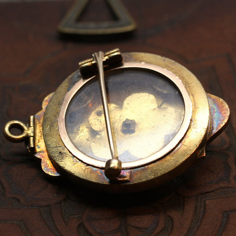 Circa 1880 18K, Diamond, and Opal Pin/Pendant