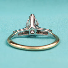 1960s-70s Pear and Baguette Diamond Ring