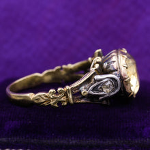 Georgian Foiled Citrine and Diamond Ring
