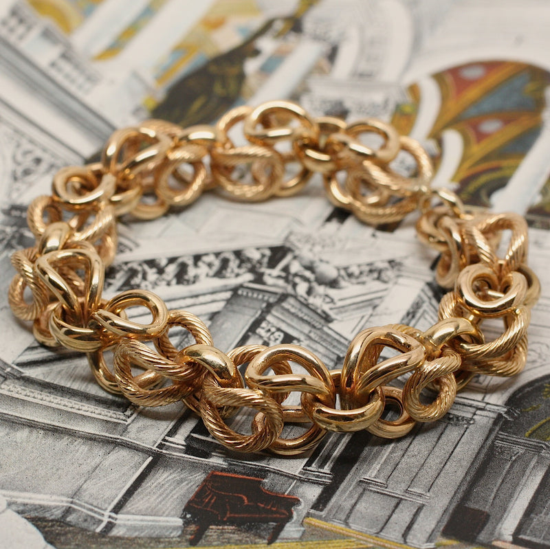 Bracelet Vintage Plaqué Or 5g - Longueur 18 Cm, Style Chaîne/maillon Années 70, Neuf Dans Son écrin