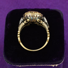 Georgian Foiled Citrine and Diamond Ring