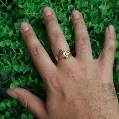 1930s Men's Ruby Snake Ring