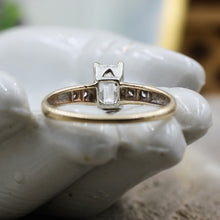 1930-50 GIA Certified .62ct Emerald Cut Diamond Ring