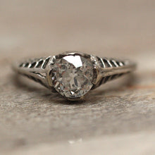 Circa 1920 18K .99Ct Diamond Ring