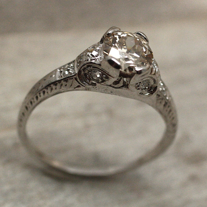 Circa 1920 Platinum & Diamond Ring